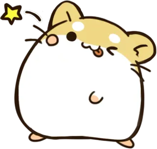 😋 hamster, cute, sticker, kawaii, animal, happy telegram sticker