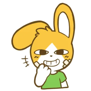 🙂 кролик, зайчик, мультфильм, персонаж, смешной, милый whatsapp sticker