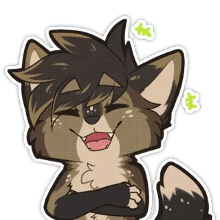 😄 兽人, 拟人, 动物, 卡通, 角色, 贴纸 whatsapp sticker