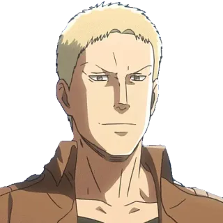 🙃 Reiner Braun Attack on Titan アニメ, キャラクター, 真剣, 表情, 進撃の巨人 telegram sticker
