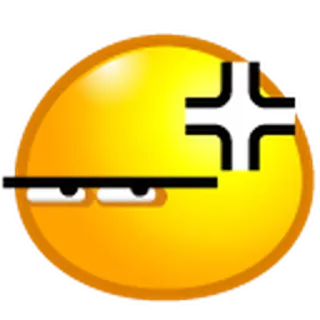 😡 Emoji, Expression, Attitude, Jaune, En colère whatsapp sticker