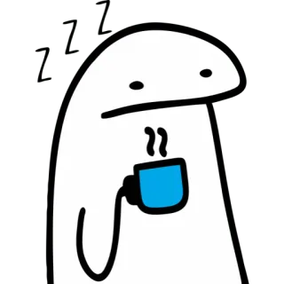 😀 막대기 인간, 커피, 차, 만화 telegram sticker