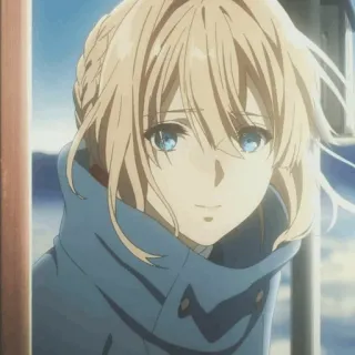💎 Violet Evergarden Anime, Violet Evergarden, Nhân vật, Tóc vàng, Cô gái telegram sticker
