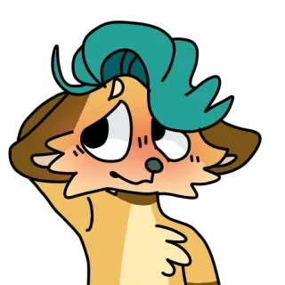 😳 Мультфильм, Фурри, Антро, Милый, Анимация, Персонаж telegram sticker
