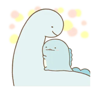 🐾 น่ารัก, ไดโนเสาร์, สัตว์, การ์ตูน, คาวาอิ, นุ่ม, เป็นมิตร telegram sticker