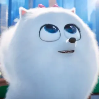 ❄️ Gidget The Secret Life of Pets Гиджет, собака, Тайная жизнь домашних животных, милый, питомец, мультфильм, мультик whatsapp sticker