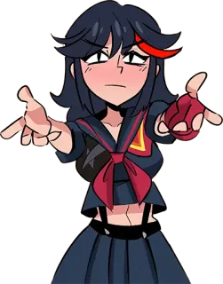 Ryuko Matoi Fan Art (KILL la KILL) @Missing_Stickers telegram stickers