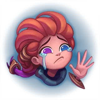 😢 Zoe League of Legends zoe, ㅋㅋ, 울음, 슬픔, 눈물, 마법 telegram sticker