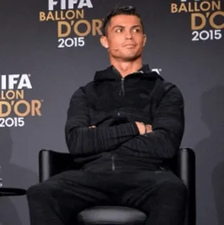 🖤 Cristiano Ronaldo 足球, 足球, 运动员, 克里斯蒂亚诺·罗纳尔多, 金球奖 telegram sticker