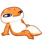 🤔 จิ้งจก, กิ้งก่า, สัตว์, สัตว์เลื้อยคลาน, น่ารัก telegram sticker