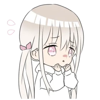 😥 Аниме, Девочка, Чиби, Милый, Кавай, Манга telegram sticker