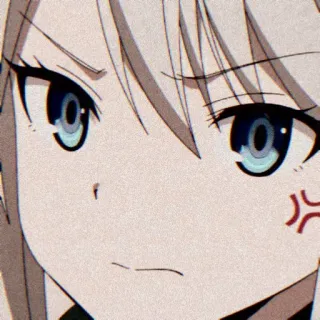 😡 Аниме, Девушка, Злая, Манга, Выражение, Мультфильм, Иллюстрация telegram sticker