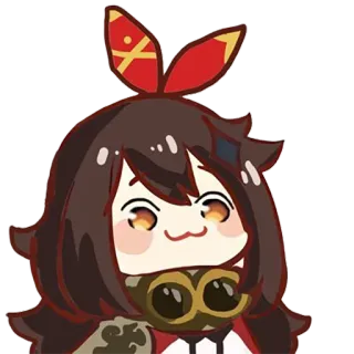 😌 Amber Genshin Impact アンバー, 原神, キャラクター, アニメ, ゲーム, かわいい telegram sticker