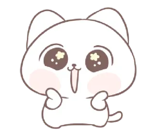 😆 gato, kawaii, fofo, animal, adesivo, desenho animado whatsapp sticker