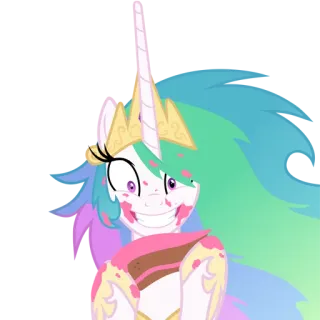 🎂 Princess Celestia My Little Pony principessa celestia, my little pony, cartoni animati, animazione, pony, unicorno telegram sticker