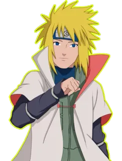 👍 Minato Namikaze Naruto 애니메이션, 나루토, 미나토 나미카제, 캐릭터, 만화 telegram sticker