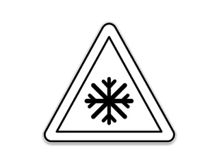 ❄️ señal de advertencia, copo de nieve, clima, peligro, invierno, hielo, precaución telegram sticker