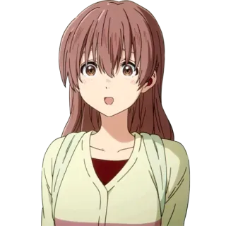 😳 Shouko Nishimiya A Silent Voice Anime, Manga, Shouko Nishimiya, A Silent Voice, Personaje, Chica whatsapp sticker