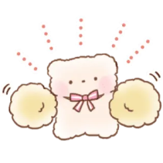 🦴 ours, mignon, dessin animé, cheerleader, animal, autocollant whatsapp sticker