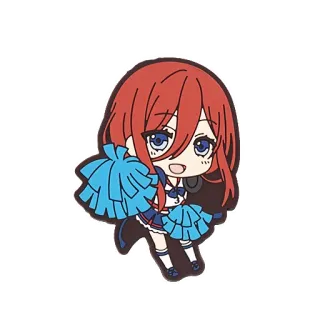 💙 Anime, Pemandu sorak, Kartun, Chibi, Stiker, Imut whatsapp sticker