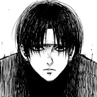 🤨 anime, manga, portrait, character, drawing, illustration whatsapp sticker
