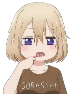 🕊 SOBASHI Anime, Spazzolino da denti, Carino, Cartone animato whatsapp sticker