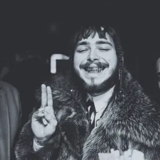 🕯 Post Malone muzikant, beroemdheid, zanger, rapper, portret telegram sticker