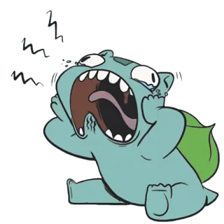 😭 Bulbasaur Pokemon pokemon, bisasam, cartoon, meme whatsapp sticker
