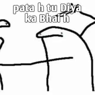 👀 pata h tu Diya ka Bhai h Meme, Florkofcows, Hindi, Omino stilizzato, divertente telegram sticker