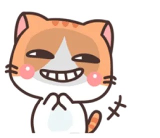 😁 mèo, dễ thương, hoạt hình, nhãn dán, vui vẻ, động vật, kawaii whatsapp sticker