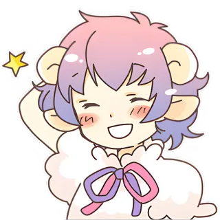 😁 アニメ, 羊, 可愛い, 漫画 whatsapp sticker