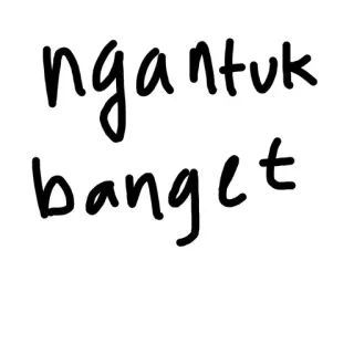 🙏 ngantuk banget schläfrig, müde, indonesisch, text telegram sticker