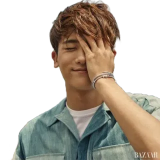 🤦‍♂️ BAZAAR uomo, persona, ritratto, moda, rivista telegram sticker