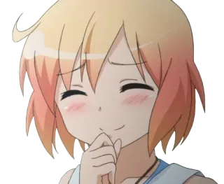 ☺️ Anime, Leuk, Vrolijk, Glimlach, Meisje telegram sticker