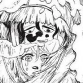 🌟 Anime, Manga, Dibujo, Triste, Llorando, Terror whatsapp sticker