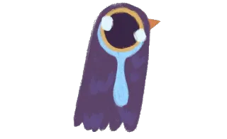 😭 smutny, płacz, łzy, ptak, kreskówka, smutek, oko telegram sticker