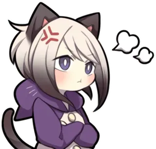 😤 chat, animé, en colère, autocollant, félin, dessin animé whatsapp sticker