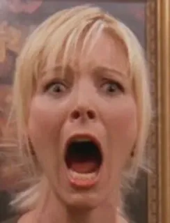 😱 Phoebe Buffay Friends Phoebe, Friends, shocked, scared telegram sticker
