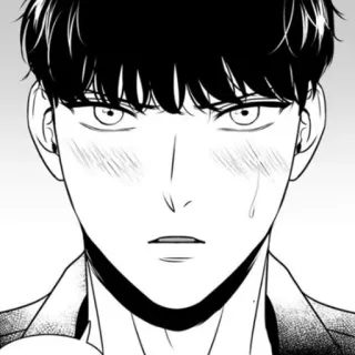 🍸 Anime, Manga, Schwarzweiß, Porträt, Mann telegram sticker