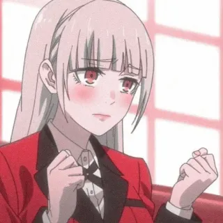 🖤 Anime, Dziewczyna, Słodkie, Manga, Postać, Kakegurui, Kirari Momobami telegram sticker