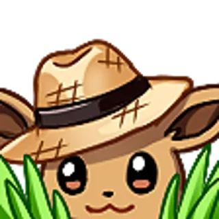 😶 Eevee Eevee, Pokémon, animal, dibujos animados, sombrero telegram sticker
