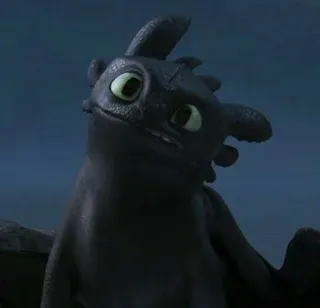 📍 Toothless How to Train Your Dragon Drache, Ohnezahn, Cartoon, niedlich, Tier telegram sticker