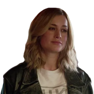 🙂 Carol Danvers Captain Marvel 惊奇队长, 漫威, 布丽·拉尔森, 复仇者, 超级英雄, 电影人物 telegram sticker