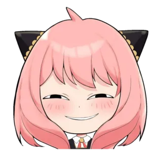 😈 Anya Forger Spy x Family Anya, Spy x Family, Anime, Cartoon, Figur, Lustig telegram sticker
