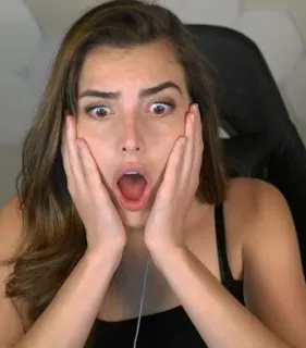 😨 mulher, surpresa, chocada, medo, menina telegram sticker