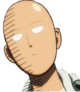 😐 Saitama One-Punch Man Аниме, Герой, Лысый, Сайтама, Ванпанчмен telegram sticker