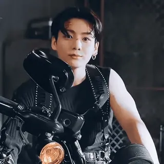👍 Jungkook jungkook, bts, motorrad, idol, sänger, kpop whatsapp sticker