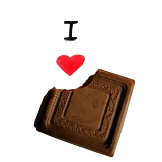 🍫 I 巧克力, 甜, 甜点, 爱, 食物 telegram sticker