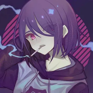 🚬 Anime, Fumo, Ragazza, Sigaretta telegram sticker