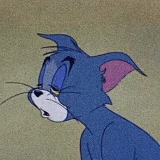 🥱 Tom Cat Tom and Jerry dessin animé, chat, triste, personnage de dessin animé telegram sticker